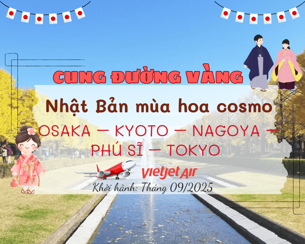 KHÁM PHÁ NHẬT BẢN MÙA HÈ RỰC RỠ (VJ) - MÙA HOA COSMO 2025